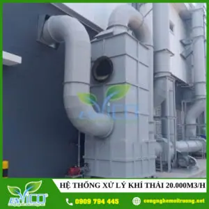 Hệ thống xử lý khí thải công suất 20.000m3/H - Môi Trường ENVICO - Công Ty Cổ Phần Công Nghệ Môi Trường ENVICO