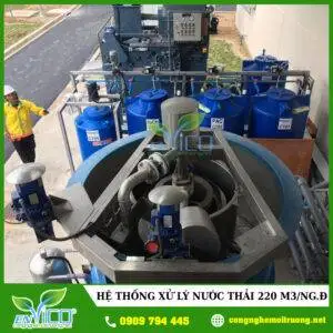Hệ thống xử lý nước thải công suất 220m3/ngày đêm - Môi Trường ENVICO - Công Ty Cổ Phần Công Nghệ Môi Trường ENVICO
