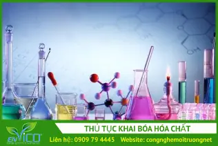 Thủ tục khai báo hóa chất - Môi Trường ENVICO - Công Ty Cổ Phần Công Nghệ Môi Trường ENVICO