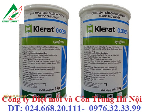 Thuốc diệt chuột Klerat - Dịch Vụ Diệt Côn Trùng Hà Nội - Công Ty TNHH Diệt Mối Và Côn Trùng Hà Nội