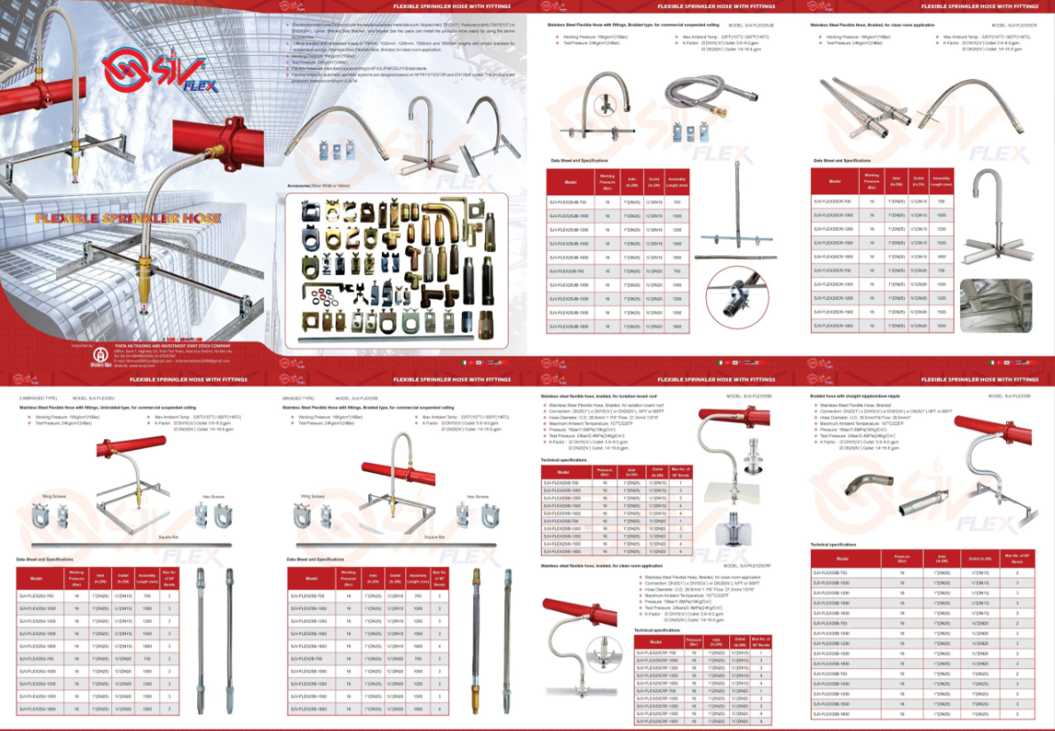 ống mềm nối đầu cứu hỏa - Công Ty Cổ Phần Tư Vấn Đầu Tư Và Thương Mại Thiên An