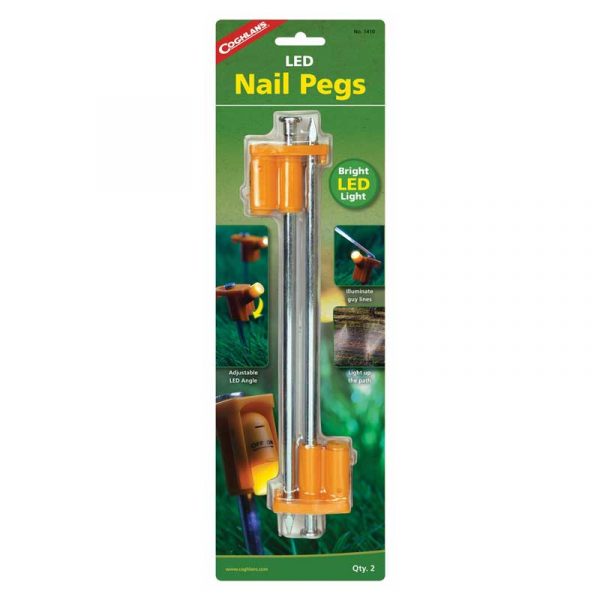 Cọc lều thép Coghlans LED 25cm