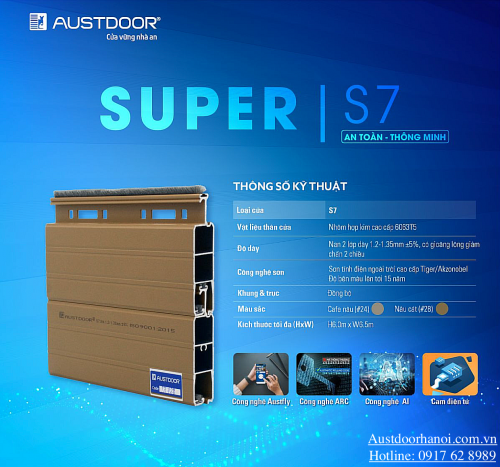 Cửa cuốn khe thoáng austdoor S7