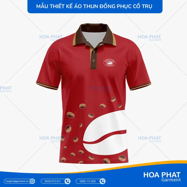 Áo thun đồng phục cổ trụ - Đồng Phục Hòa Phát - Công Ty TNHH Sản Xuất Thương Mại May Mặc Hòa Phát