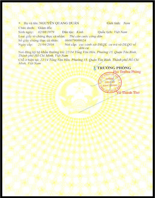 Chứng nhận - Vệ Sinh Công Nghiệp Phúc An - Công Ty TNHH Vệ Sinh Công Nghiệp Phúc An