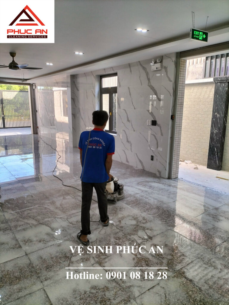 Dịch vụ đánh bóng, phục hồi sàn đá - Vệ Sinh Công Nghiệp Phúc An - Công Ty TNHH Vệ Sinh Công Nghiệp Phúc An