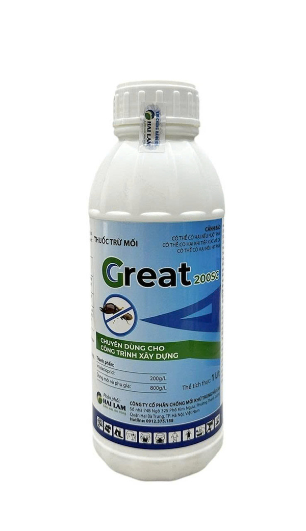Thuốc trừ mối Great 200SC - Trừ Mối Khử Trùng Hải Lâm - Công Ty Cổ Phần Chống Mối Khử Trùng Hải Lâm