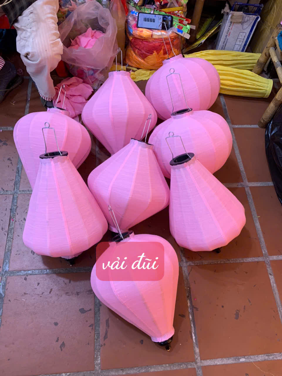 Đèn lồng vải đũi các loại