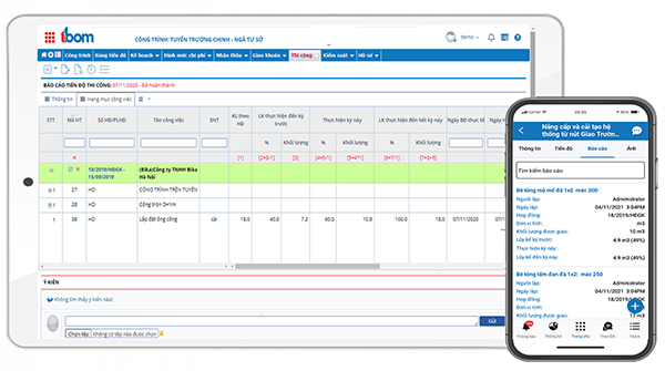 Phần mềm lập báo cáo thi công