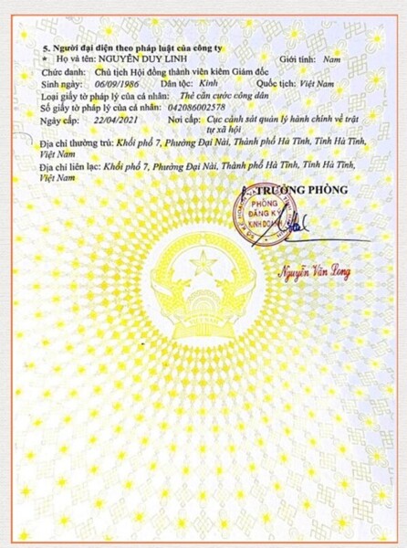 Giấy chứng nhận đăng ký doanh nghiệp