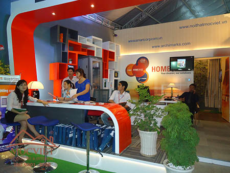 Nội thất hội chợ VIETBUILD 2013 - Nội Thất Mộc Việt - Công Ty TNHH Sản Xuất Và Thương Mại Mộc Việt