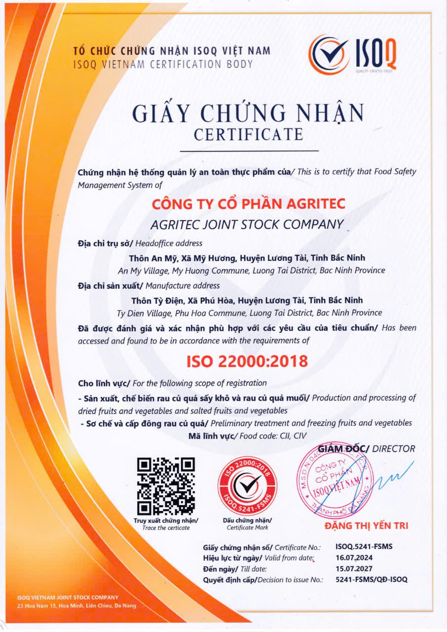  - Công Ty Cổ Phần Agritec