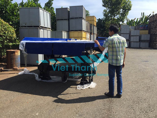 Cầu dẫn lên container tại Công ty Cao Su Bình Long - tỉnh Bình Phước