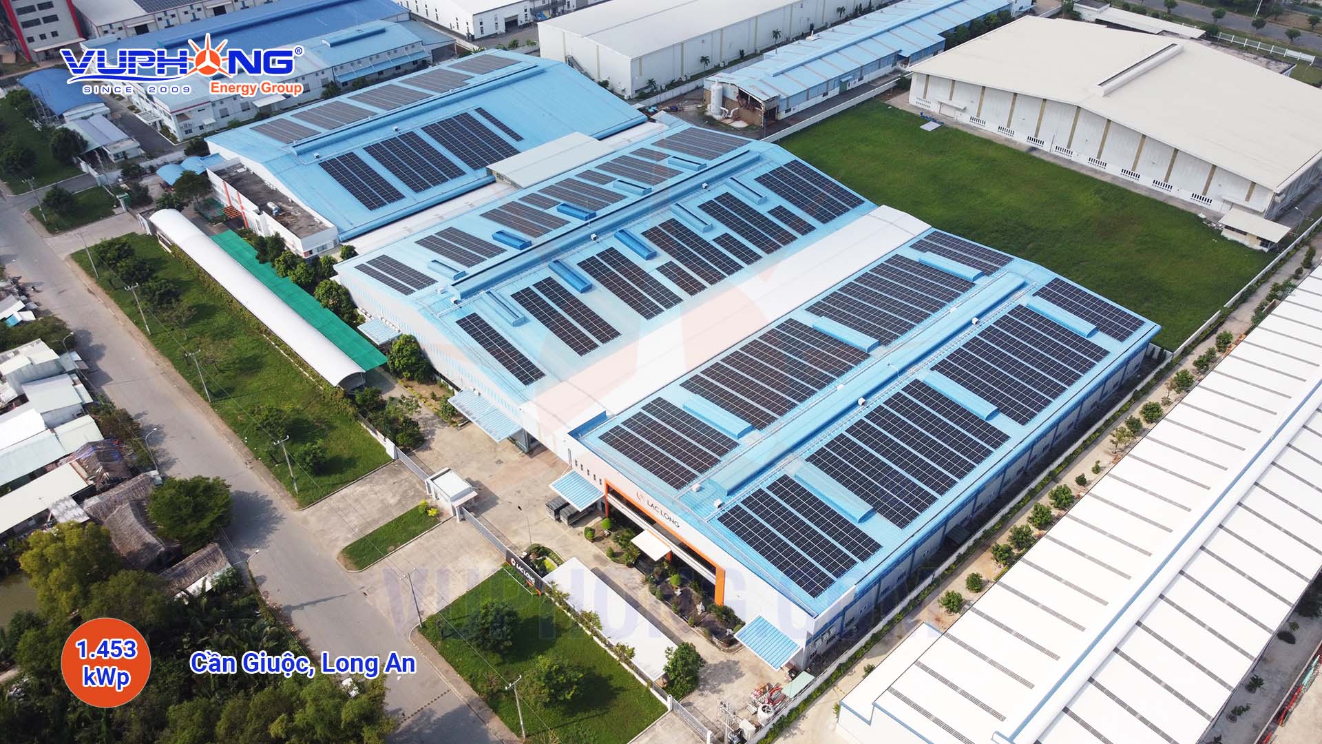 Hệ thống điện mặt trời hòa lưới 1 MWp Châu Thành, Tiền Giang - Công Ty Cổ Phần Vũ Phong Energy Group