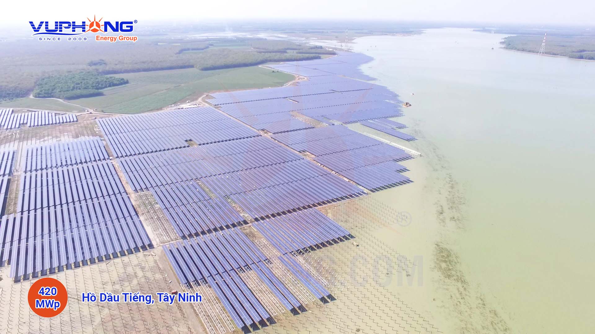Nhà máy điện mặt trời Dầu Tiếng 420MWp Hồ Dầu Tiếng, Tây Ninh