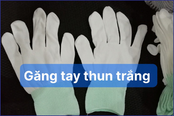 Găng tay thun trắng - Găng Tay Kim Long - Công Ty TNHH Một Thành Viên Găng Tay Kim Long