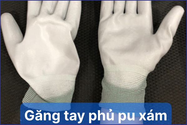 Găng tay phủ PU xám - Găng Tay Kim Long - Công Ty TNHH Một Thành Viên Găng Tay Kim Long