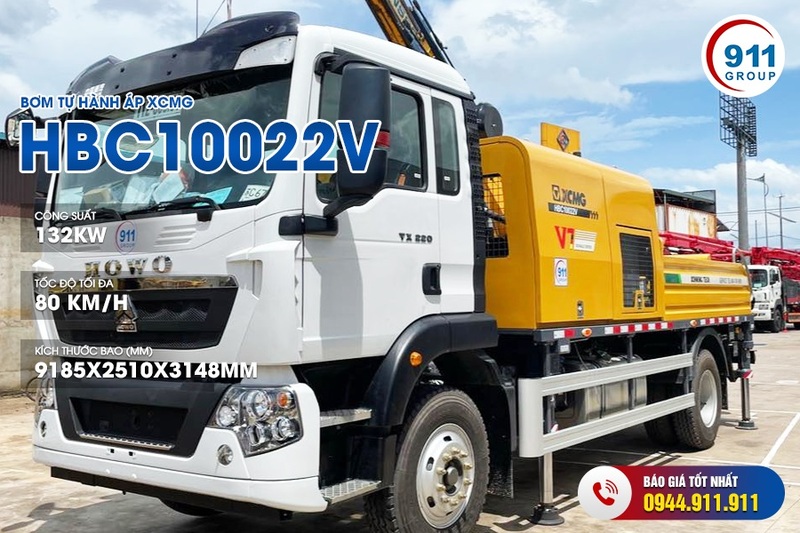 Bơm tự hành Ap XCMG HBC10022V - Máy Móc Thiết Bị Xây Dựng - Công Ty Cổ Phần Tập Đoàn 911