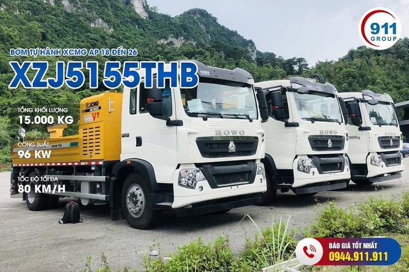 Bơm tự hành XCMG Ap 18 đến 26 - Máy Móc Thiết Bị Xây Dựng - Công Ty Cổ Phần Tập Đoàn 911