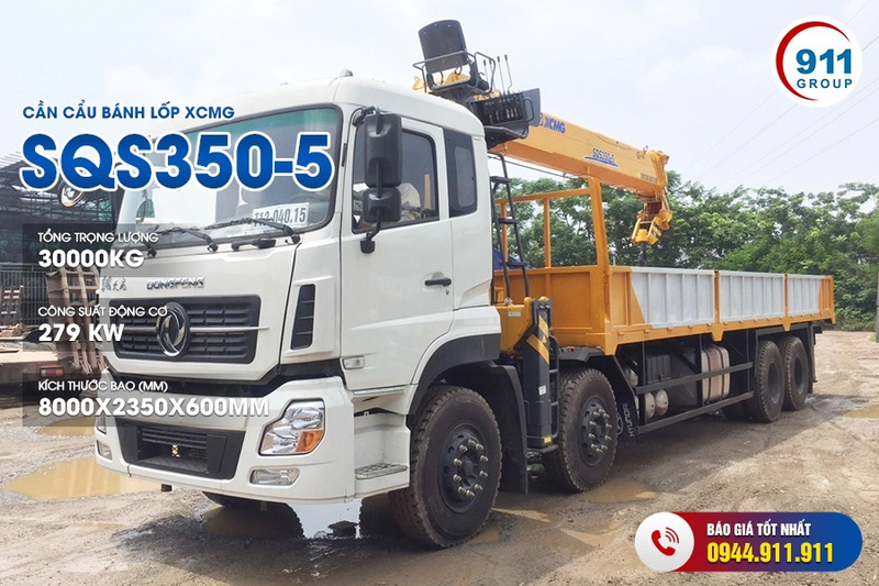 Cần cẩu bánh lốp XCMG 14 tấn - XCMG SQS350-5 - Máy Móc Thiết Bị Xây Dựng - Công Ty Cổ Phần Tập Đoàn 911