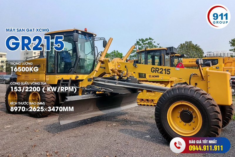 Máy san gạt XCMG tải trọng 16.5 tấn - Máy Móc Thiết Bị Xây Dựng - Công Ty Cổ Phần Tập Đoàn 911