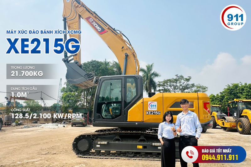 Máy xúc đào bánh xích XCMG gầu 1.0 m3 - Máy Móc Thiết Bị Xây Dựng - Công Ty Cổ Phần Tập Đoàn 911