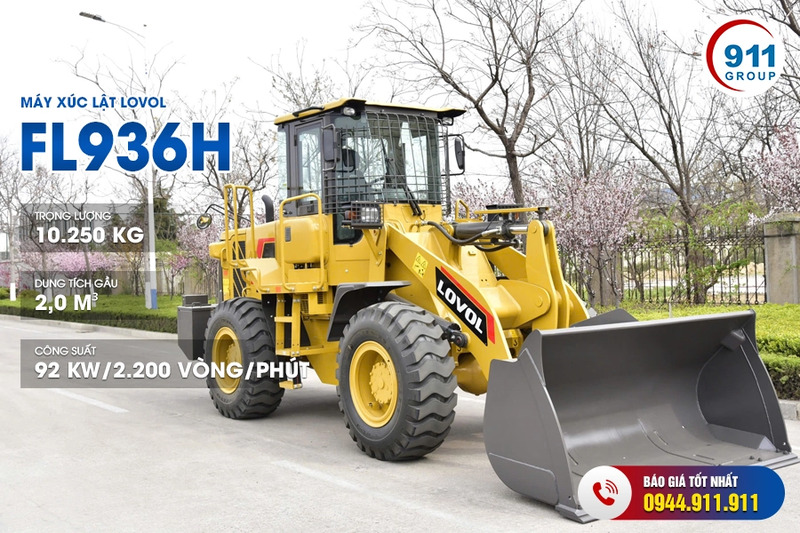 Máy xúc lật Lovol FL936H - Máy Móc Thiết Bị Xây Dựng - Công Ty Cổ Phần Tập Đoàn 911