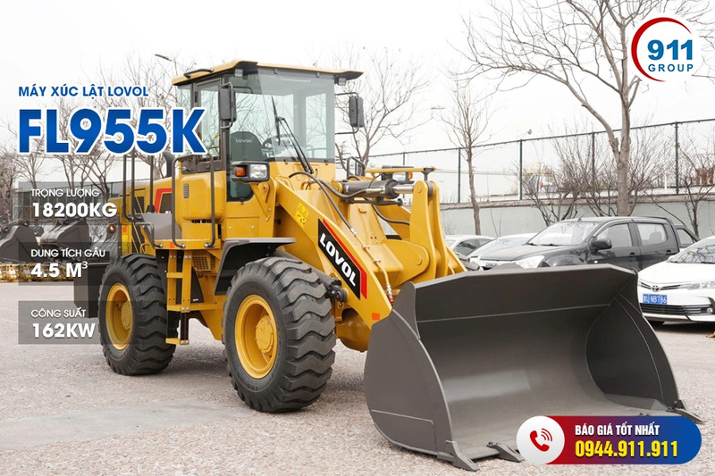 Máy xúc lật Lovol FL955K - Máy Móc Thiết Bị Xây Dựng - Công Ty Cổ Phần Tập Đoàn 911