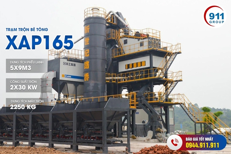 Trạm trộn bê tông XCMG - Máy Móc Thiết Bị Xây Dựng - Công Ty Cổ Phần Tập Đoàn 911