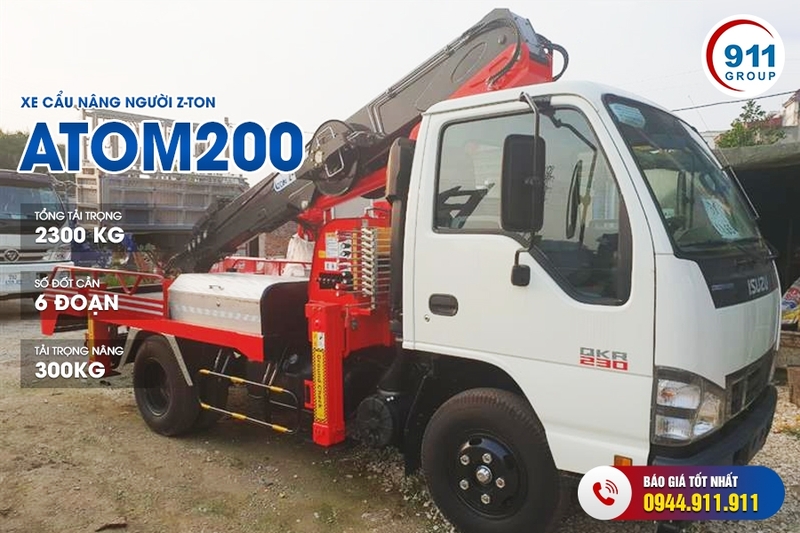 Xe cẩu nâng người Z-Ton - Model Atom 200 - Máy Móc Thiết Bị Xây Dựng - Công Ty Cổ Phần Tập Đoàn 911
