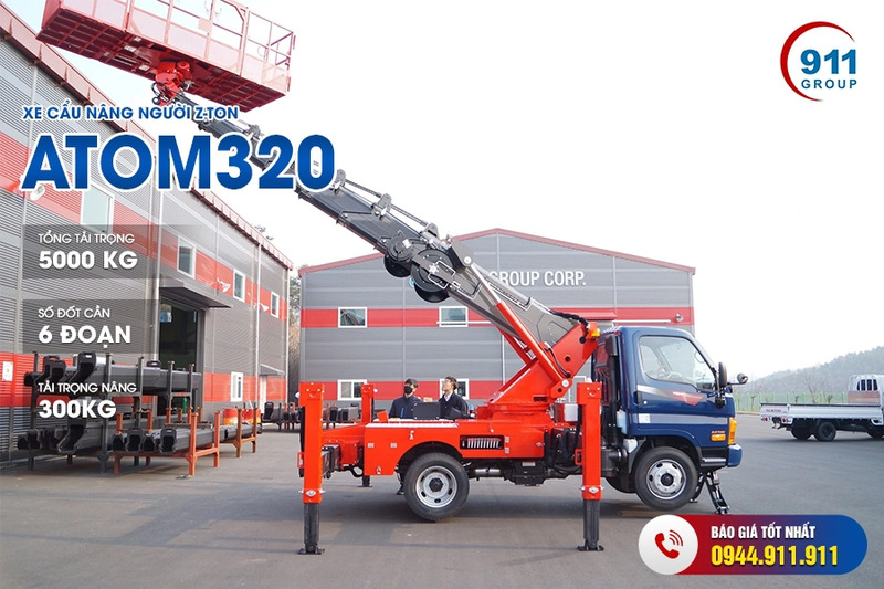 Xe cẩu nâng người Z-Ton - Model Atom 320 - Máy Móc Thiết Bị Xây Dựng - Công Ty Cổ Phần Tập Đoàn 911