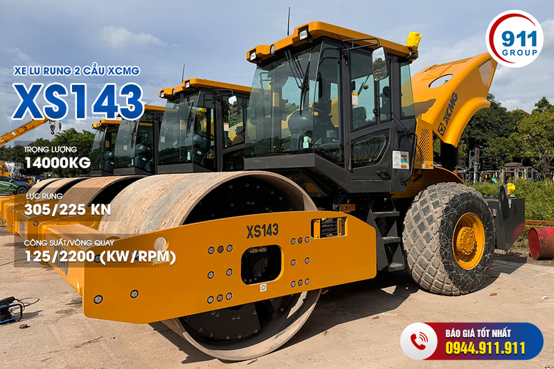 Xe lu rung 2 cầu XCMG tải trọng 14 tấn - Máy Móc Thiết Bị Xây Dựng - Công Ty Cổ Phần Tập Đoàn 911