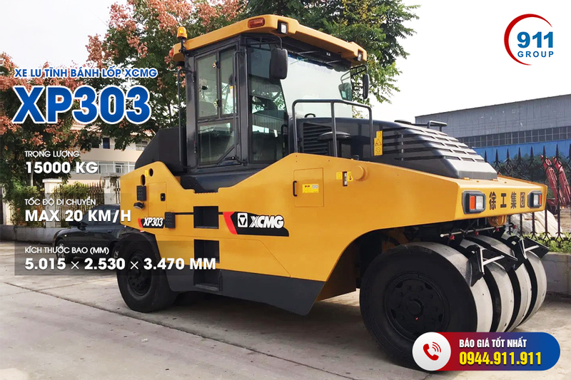 Xe lu tĩnh bánh lốp XCMG tải trọng 30 tấn - Máy Móc Thiết Bị Xây Dựng - Công Ty Cổ Phần Tập Đoàn 911