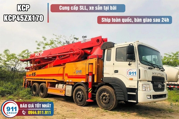 Bơm cần KCP 45M 5 đốt - KCP45ZX170 xe cơ sở Hyundai HD310 - Máy Móc Thiết Bị Xây Dựng - Công Ty Cổ Phần Tập Đoàn 911