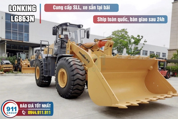 Máy xúc lật bánh lốp Lonking gầu 4.2m3 Model_LG863N - Máy Móc Thiết Bị Xây Dựng - Công Ty Cổ Phần Tập Đoàn 911