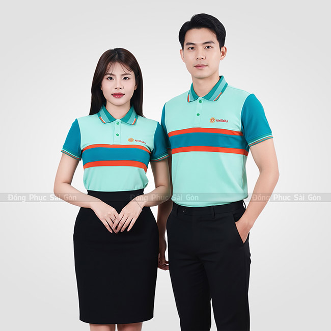 Đồng phục áo thun màu xanh - May Đồng Phục Nhật Thịnh - Công Ty TNHH Sản Xuất - Thương Mại Nhật Thịnh