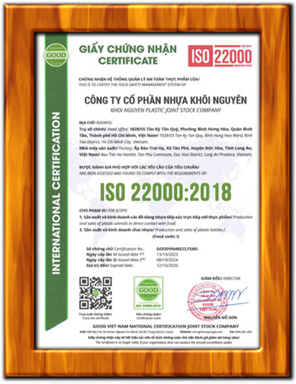 Chứng nhận ISO 22000:2018