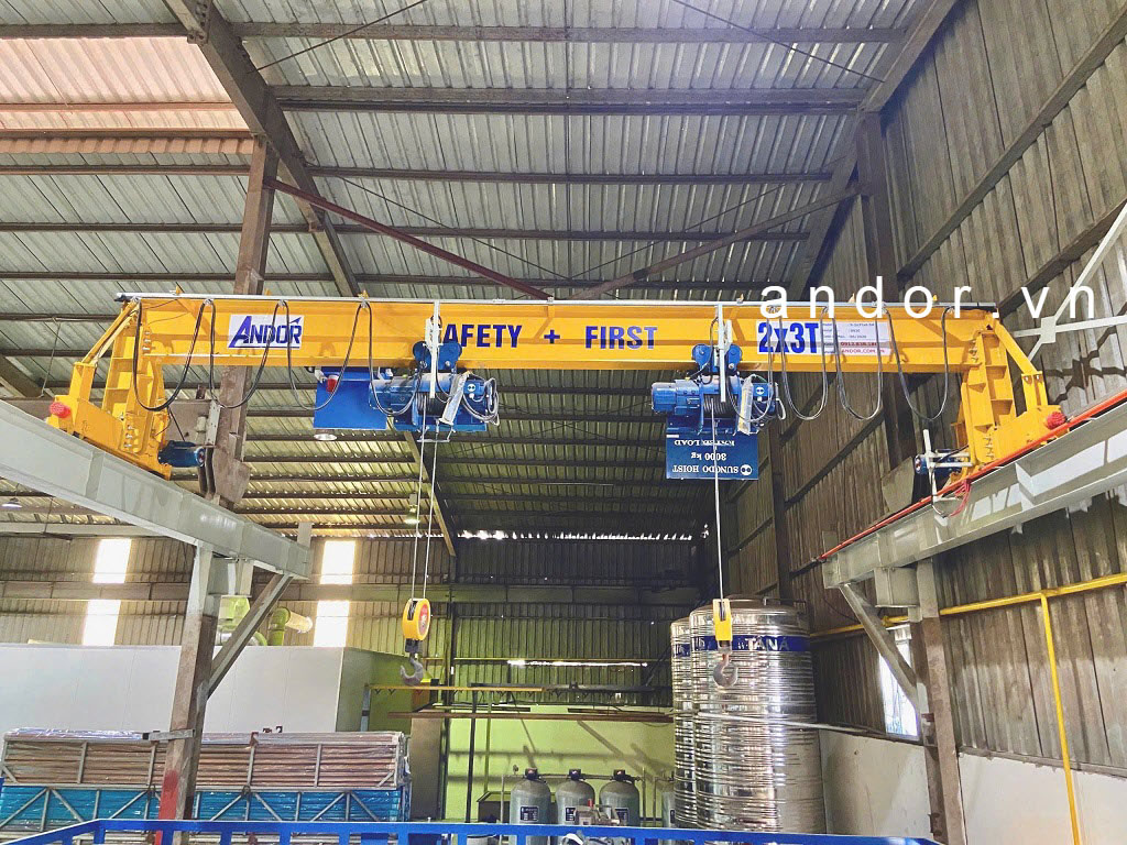 Cầu trục dầm đơn 2 palang