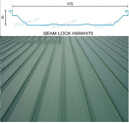 Tấm lợp không vít Seamlock - Sàn Deck PROSCO - Công Ty Cổ Phần Xây Dựng Trường Thịnh