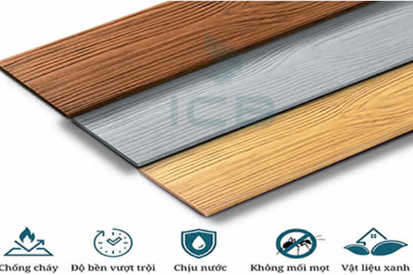 Thanh xi măng giả gỗ ốp tường - Hạt Nhựa, Tấm Xi Măng Cemboard - Công Ty TNHH Thương Mại I.C.B