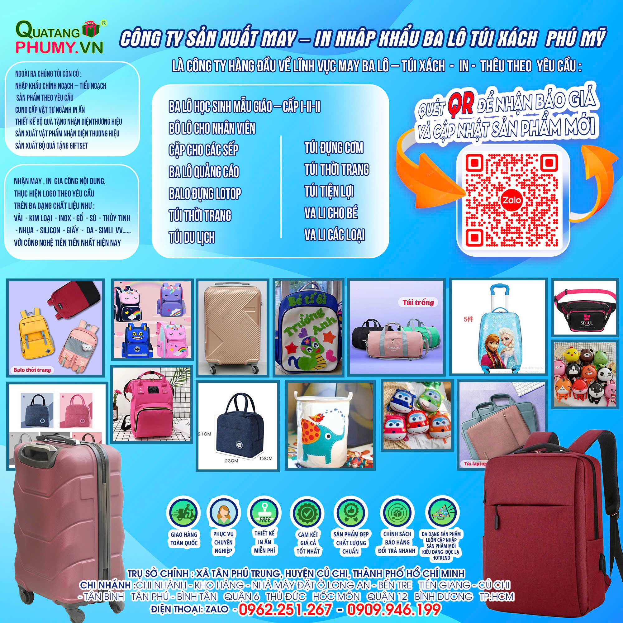 Balo - Quà Tặng Doanh Nghiệp Phú Mỹ - Công Ty TNHH Sản Xuất Thương Mại Quà Tặng Phú Mỹ