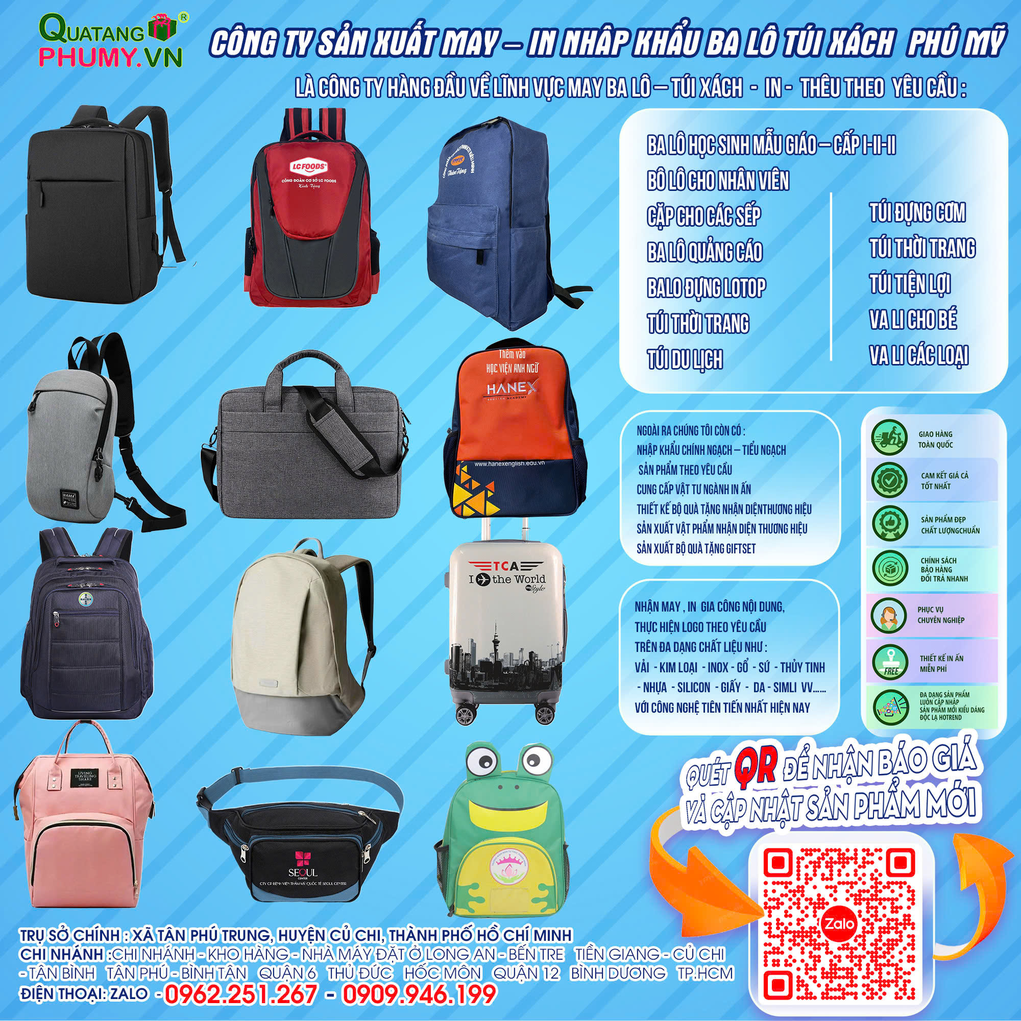 Balo - Quà Tặng Doanh Nghiệp Phú Mỹ - Công Ty TNHH Sản Xuất Thương Mại Quà Tặng Phú Mỹ