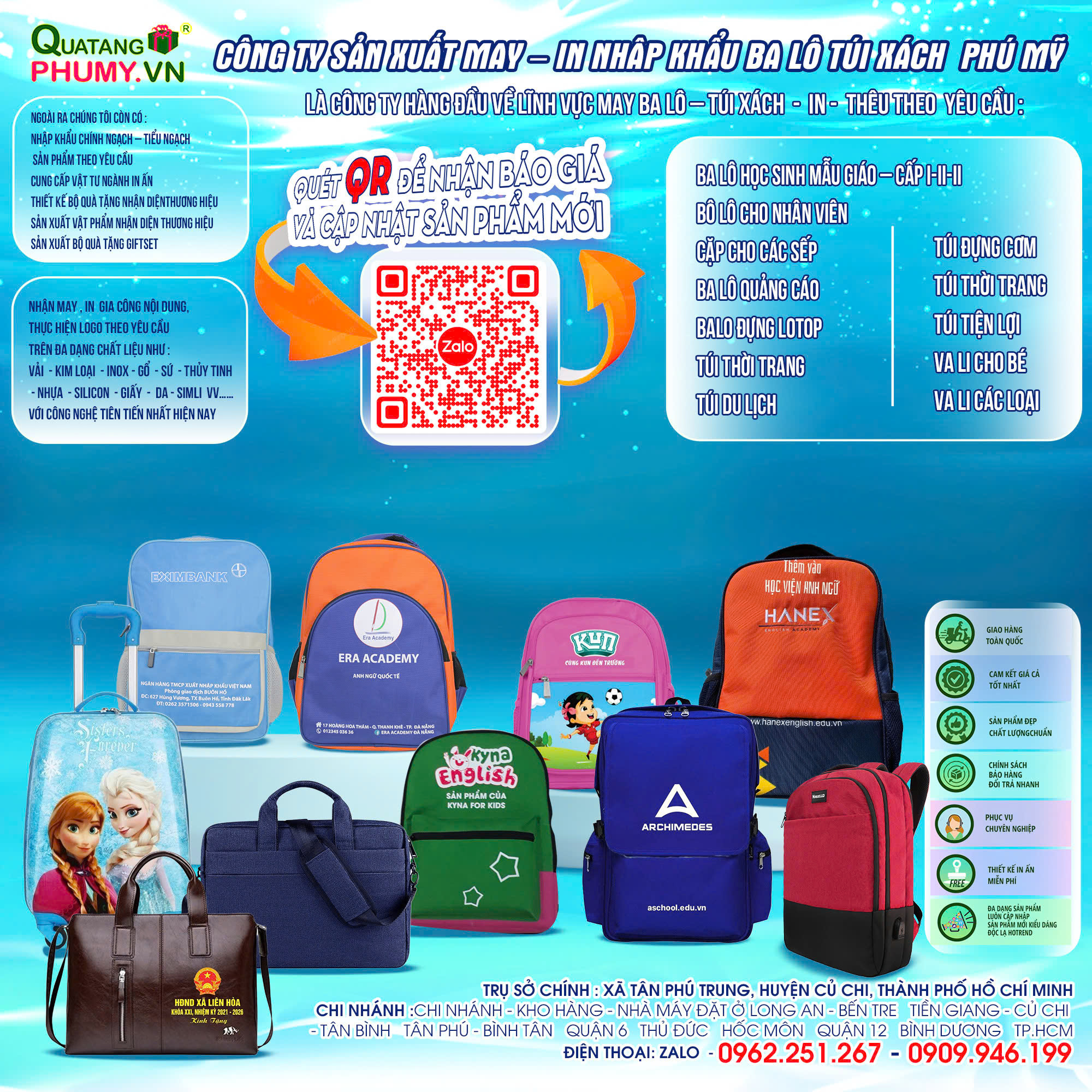 Balo - Quà Tặng Doanh Nghiệp Phú Mỹ - Công Ty TNHH Sản Xuất Thương Mại Quà Tặng Phú Mỹ