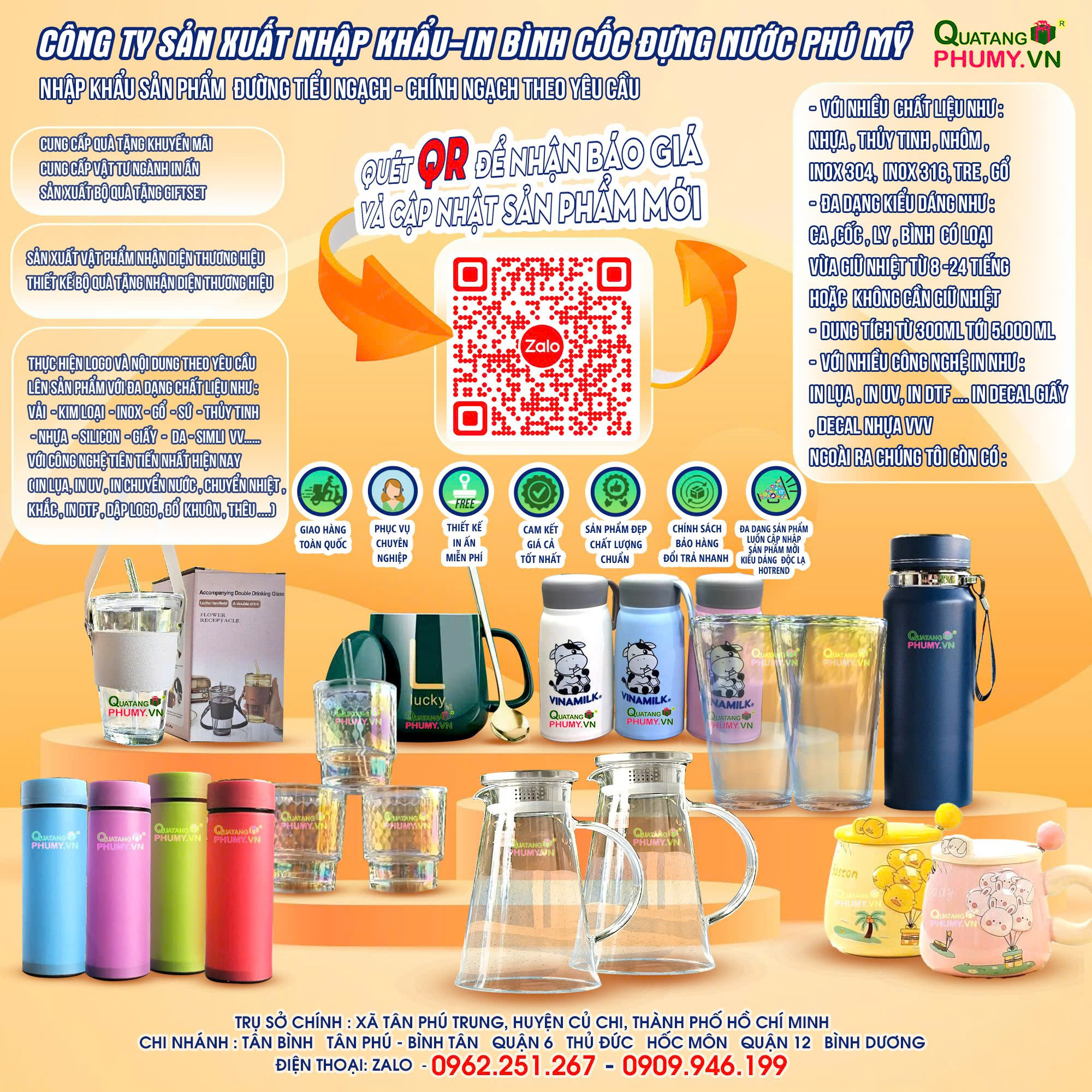 Bình nước - Quà Tặng Doanh Nghiệp Phú Mỹ - Công Ty TNHH Sản Xuất Thương Mại Quà Tặng Phú Mỹ