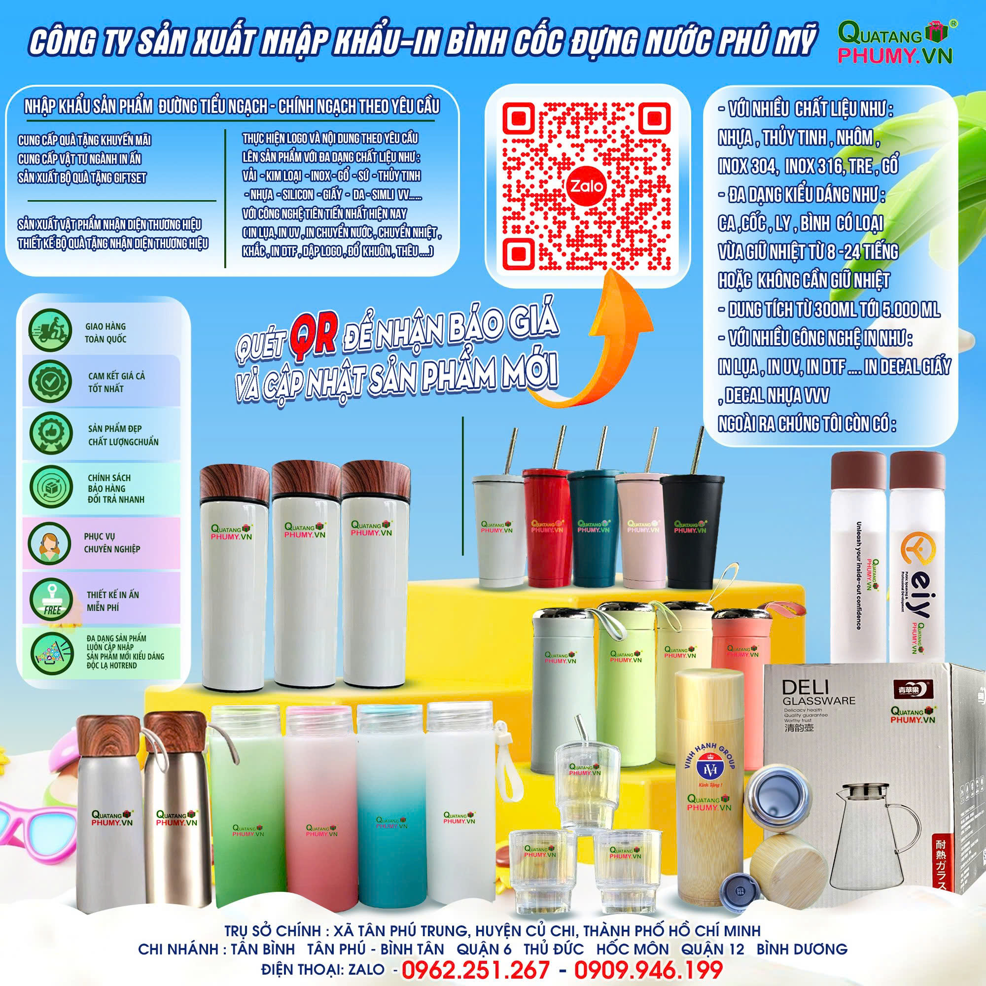 Bình nước - Quà Tặng Doanh Nghiệp Phú Mỹ - Công Ty TNHH Sản Xuất Thương Mại Quà Tặng Phú Mỹ