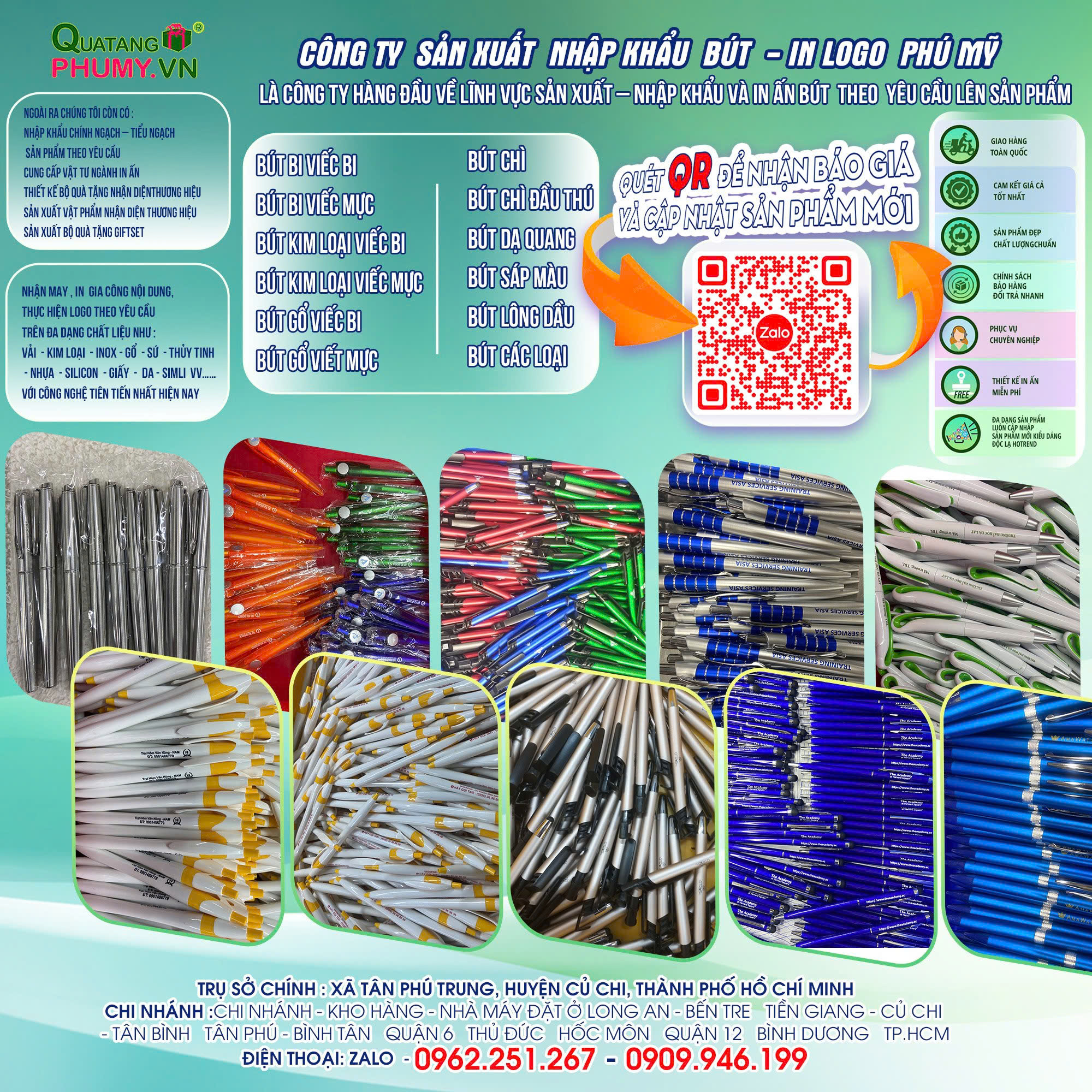 Bút viết - Quà Tặng Doanh Nghiệp Phú Mỹ - Công Ty TNHH Sản Xuất Thương Mại Quà Tặng Phú Mỹ