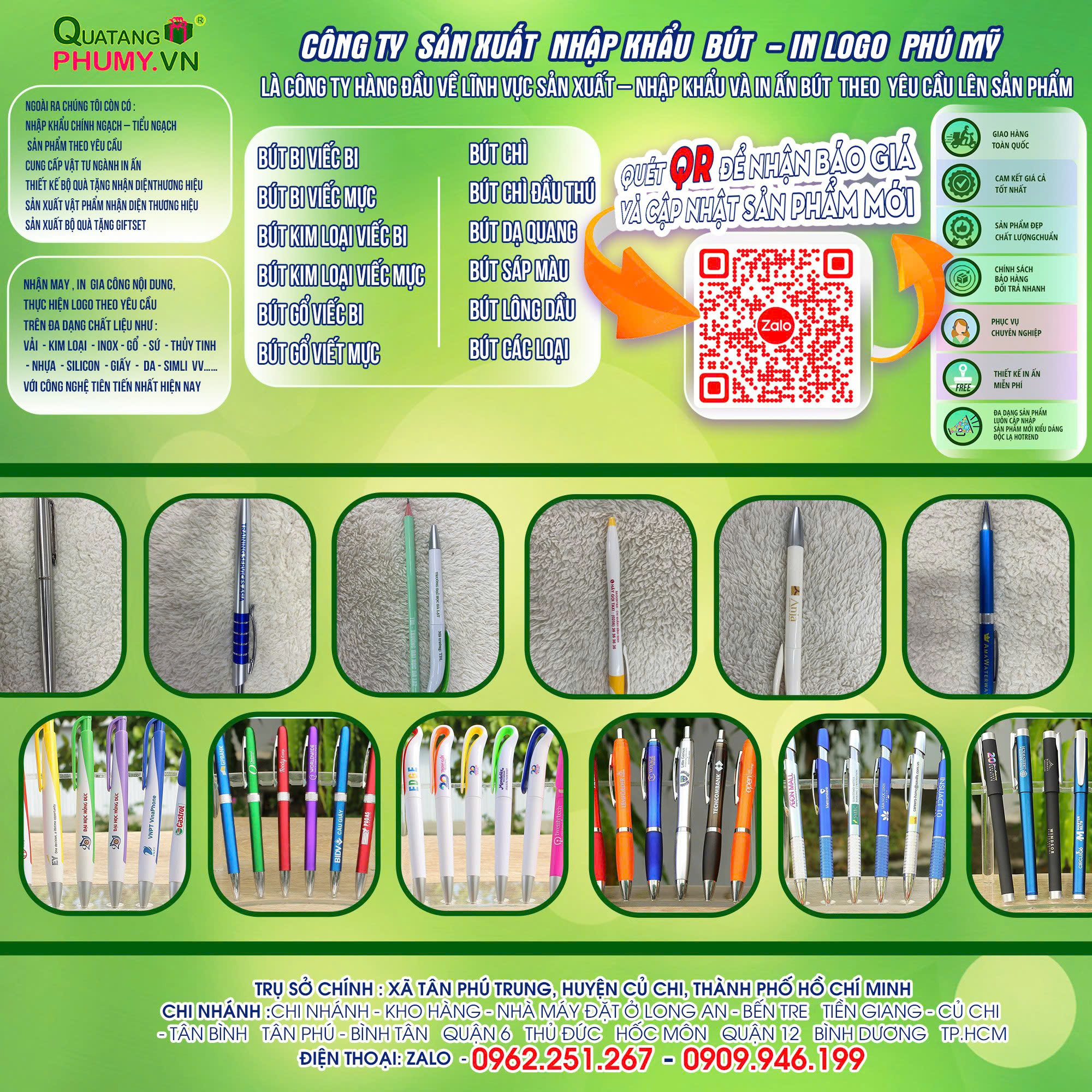 Bút viết - Quà Tặng Doanh Nghiệp Phú Mỹ - Công Ty TNHH Sản Xuất Thương Mại Quà Tặng Phú Mỹ