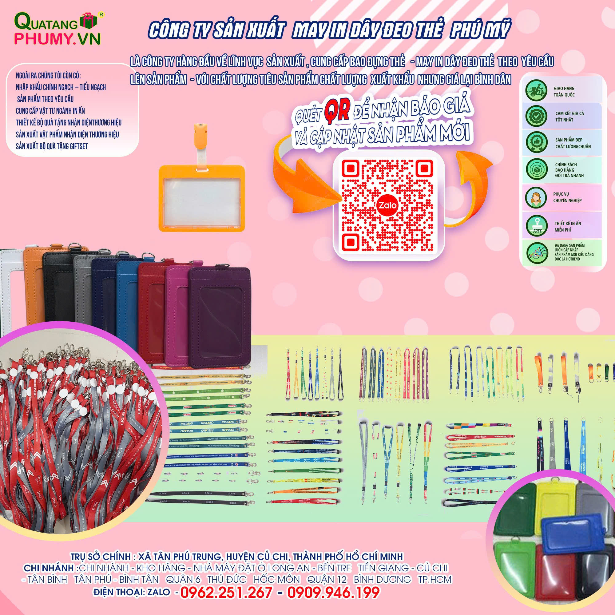 Dây đeo thẻ - Quà Tặng Doanh Nghiệp Phú Mỹ - Công Ty TNHH Sản Xuất Thương Mại Quà Tặng Phú Mỹ