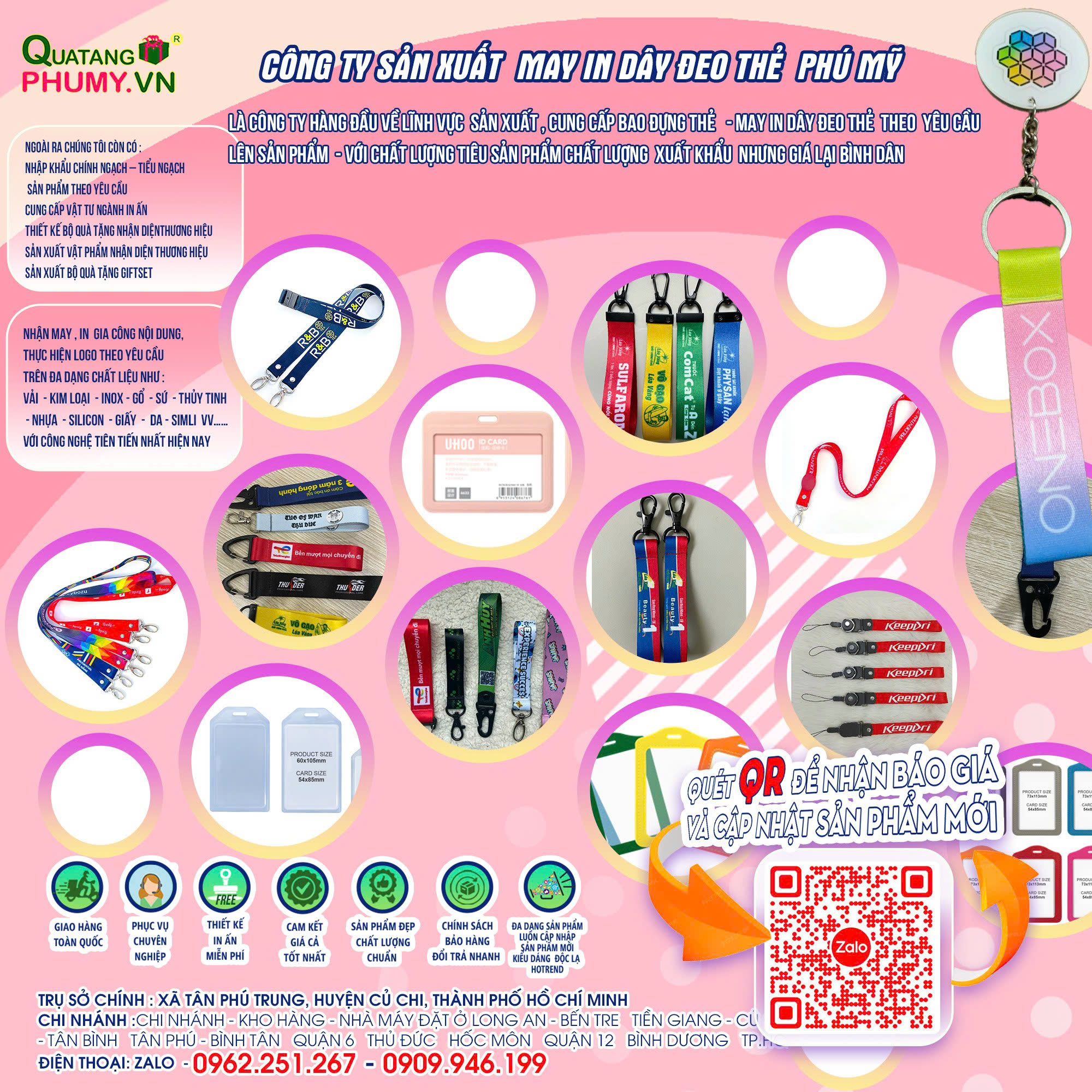 Dây đeo thẻ - Quà Tặng Doanh Nghiệp Phú Mỹ - Công Ty TNHH Sản Xuất Thương Mại Quà Tặng Phú Mỹ