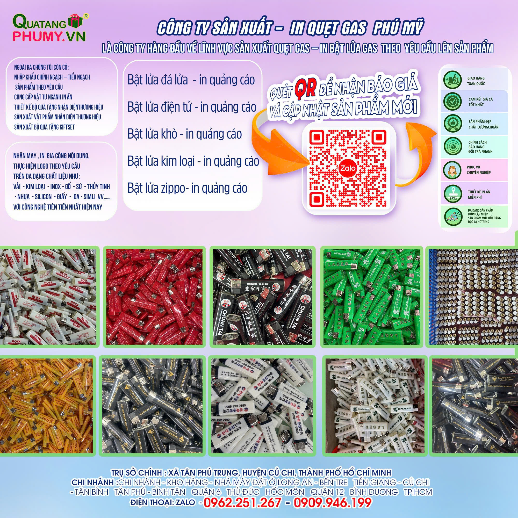 Quẹt Gas - Quà Tặng Doanh Nghiệp Phú Mỹ - Công Ty TNHH Sản Xuất Thương Mại Quà Tặng Phú Mỹ
